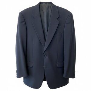 Brooks Brothers Brooks Ease Navy Blue Wool 2 Button 1 Vent Sport Coat Mens 41 L